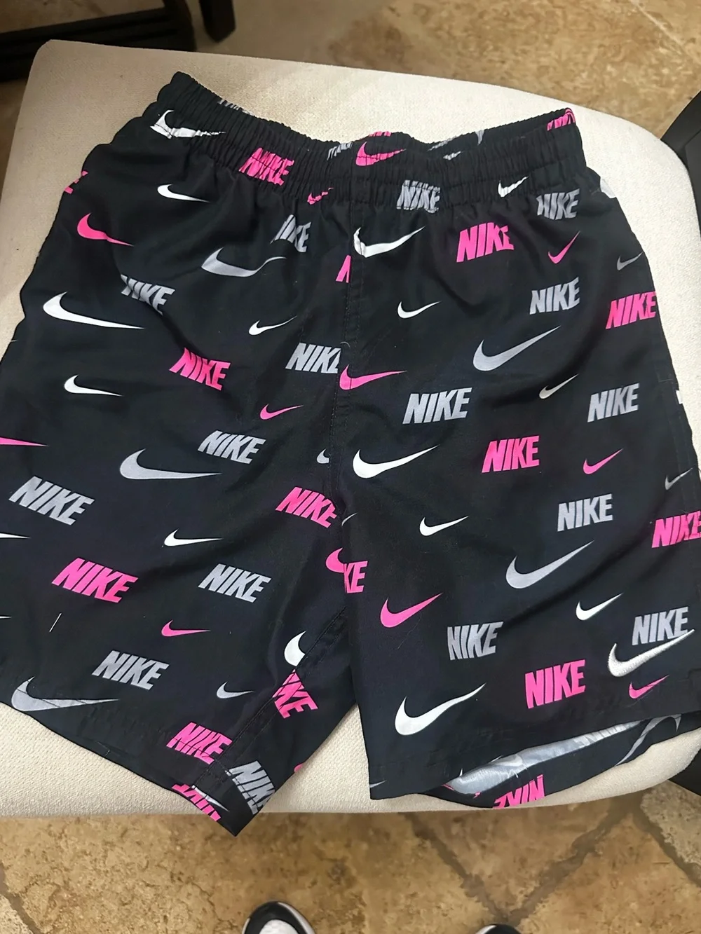 Nike boys swimsuit black and pink